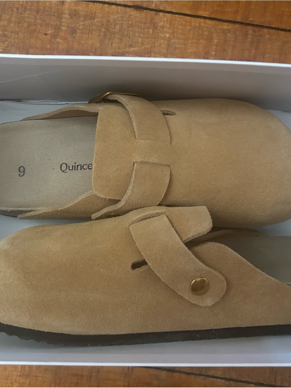 BRAND NEW - Quince Water Repellent Suede Clog Mule - Picture 4 of 4